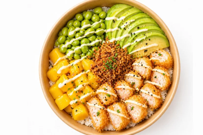 POKE GAMBAS EN TEMPURA
